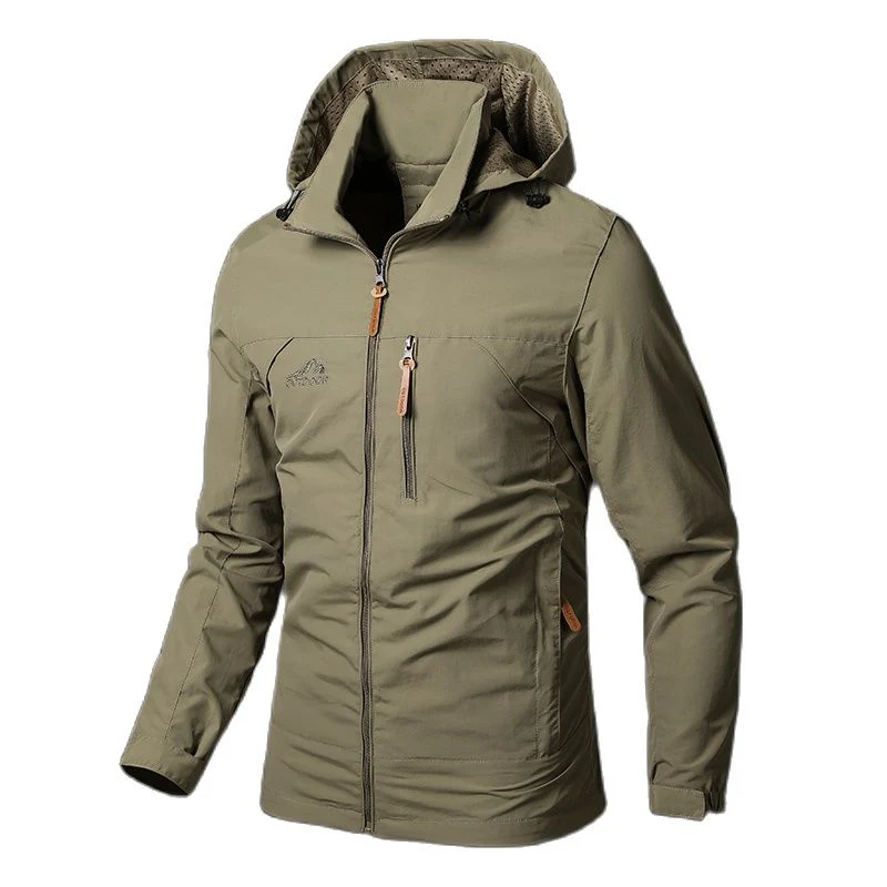 Heidi-Mode | Herrenjacke Wasserdichte Kapuzenjacke Windbreaker Elastischer Mantel für Männer - Image 5
