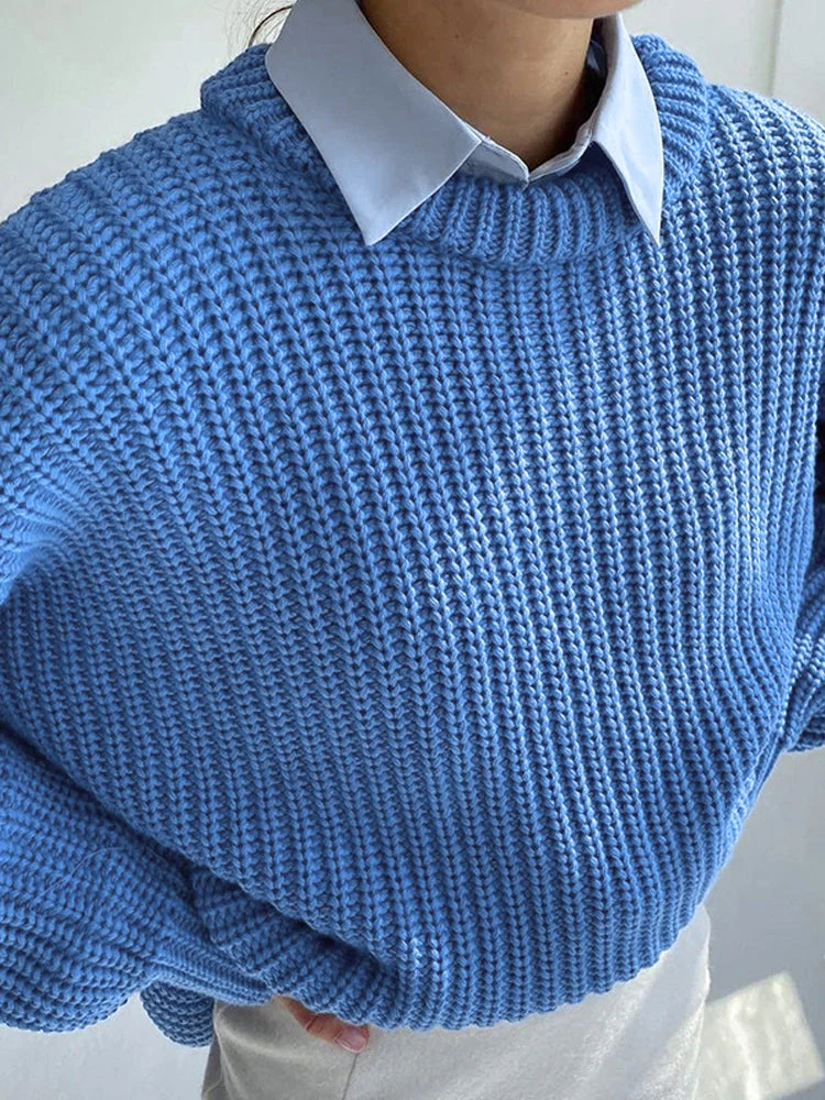 Heidi-Mode | Oversize Grobgestrickter Pullover für Damen