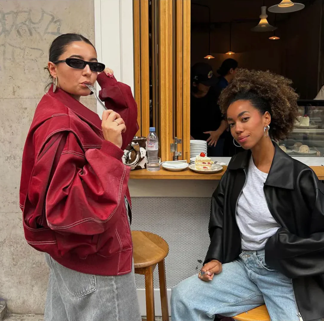 Heidi-Mode | Oversized Bomberjacke Stilvoll und Wärmeresistent Perfekt für Herbst und Winter - Image 3