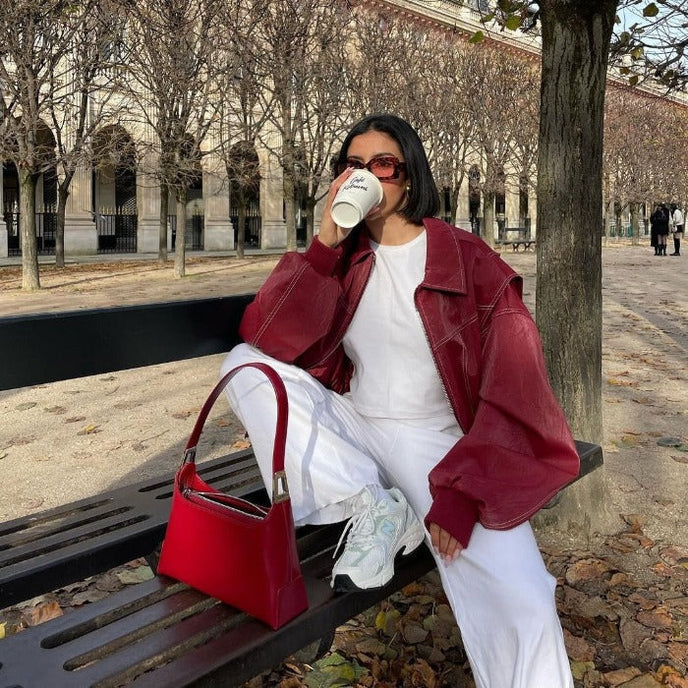 Heidi-Mode | Oversized Bomberjacke Stilvoll und Wärmeresistent Perfekt für Herbst und Winter - Image 4