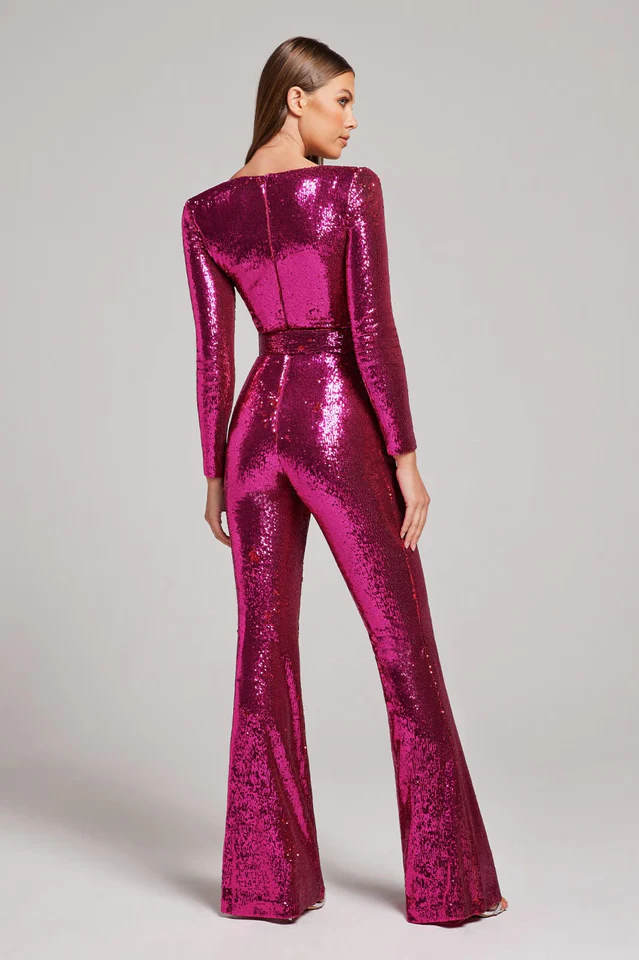 Glamouröser Damen-Pailletten-Jumpsuit mit Glitzer-Effekt und Elegantem Schnitt Heidi-Mode - Image 5