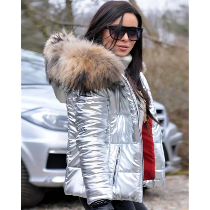 Heidi-Mode | Stylische Jacke mit Kunstfellfutter, Kapuze und Kragen - Image 6