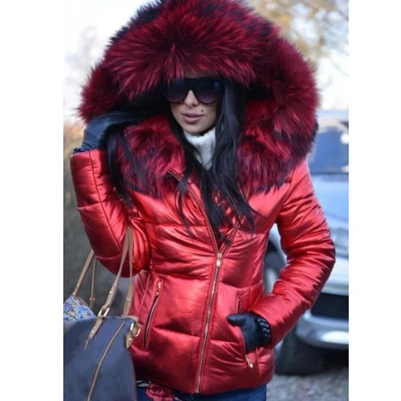 Heidi-Mode | Stylische Jacke mit Kunstfellfutter, Kapuze und Kragen - Image 7
