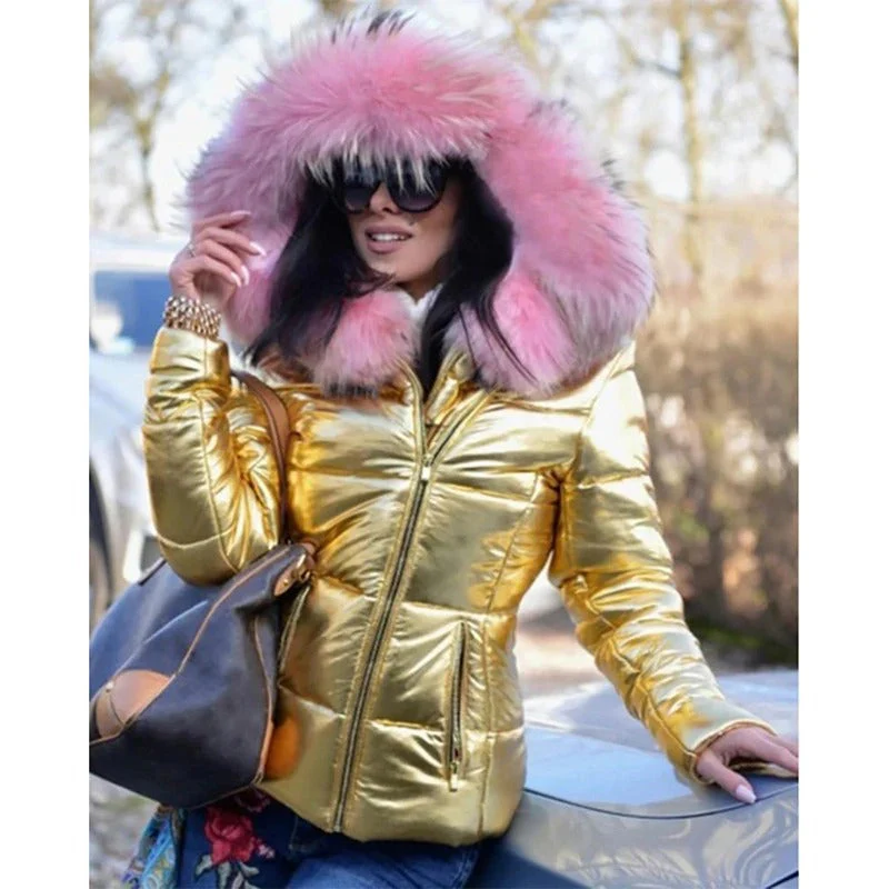 Heidi-Mode | Stylische Jacke mit Kunstfellfutter, Kapuze und Kragen - Image 8