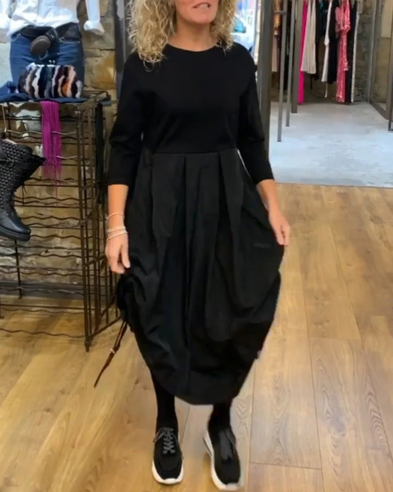 Heidi-Mode | Patchwork Kleid mit Kordelzug - Image 6