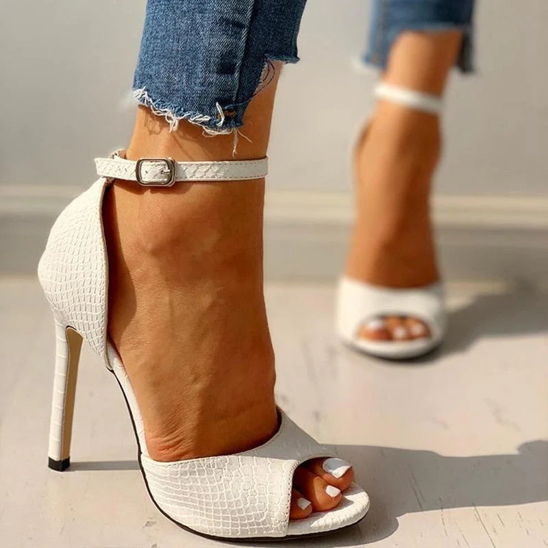 Heidi-Mode | Peeptoe Absatzsandale Stiletto - Image 3