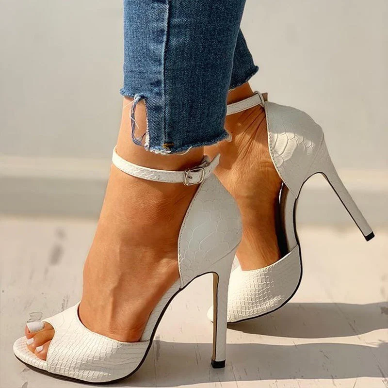 Heidi-Mode | Peeptoe Absatzsandale Stiletto - Image 8
