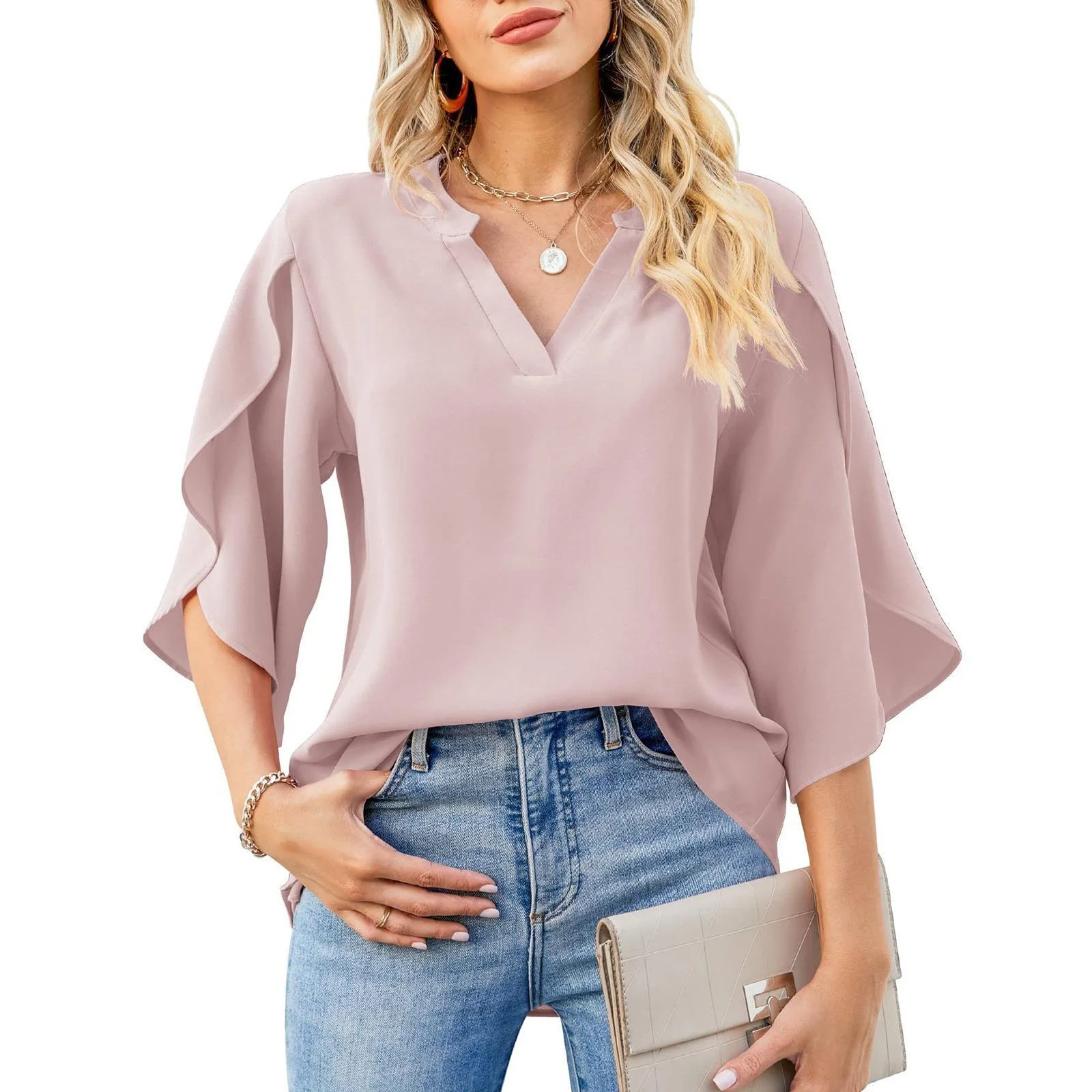 Heidi-Mode | Petal Sleeve Chiffon Shirt - Image 8
