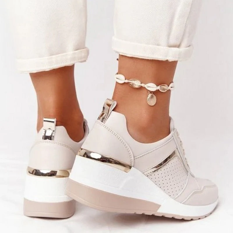 Heidi-Mode | Plattform Sneaker Damen - Leichte Freizeitschuhe
