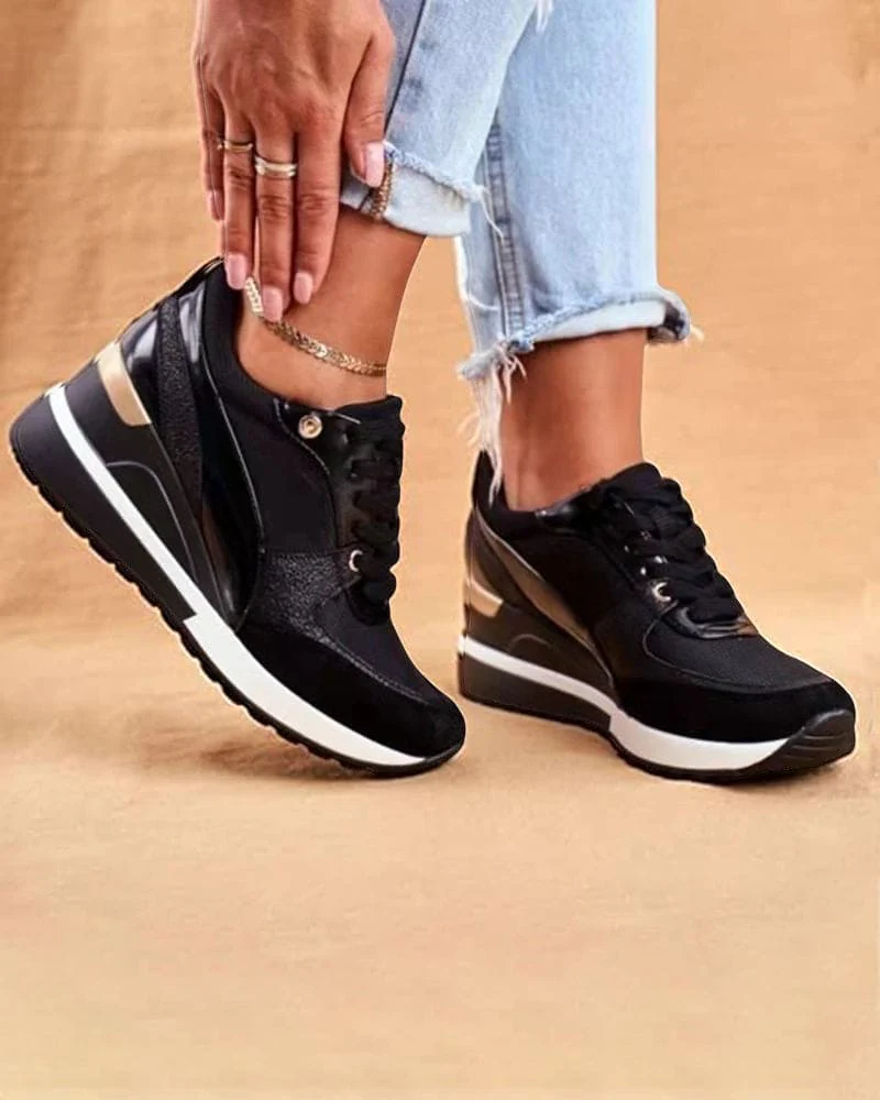 Heidi-Mode | Plattform Sneakers mit Pailletten - Image 3