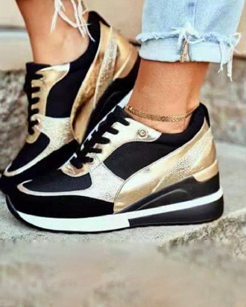Heidi-Mode | Plattform Sneakers mit Pailletten - Image 5