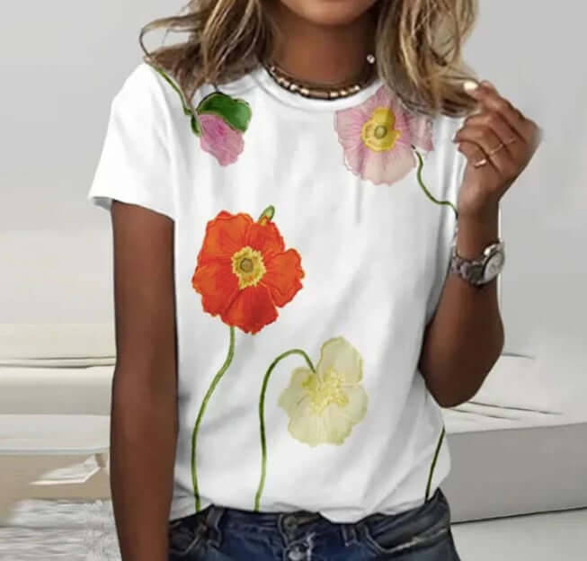 Heidi-Mode | Poppy Flower Shirt