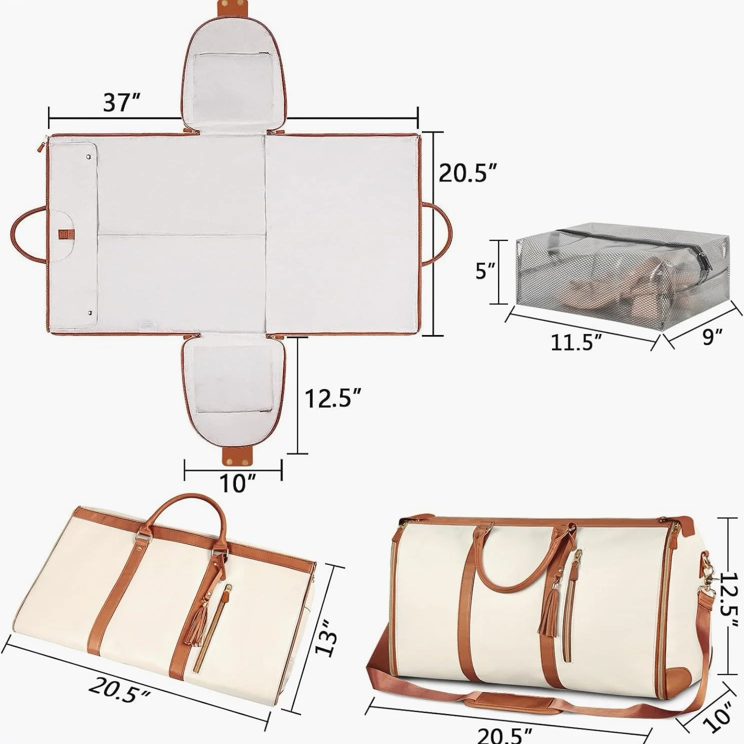 Heidi-Mode | Praktische Faltbare Kleidertasche für Reisen - Kompakt und Praktisch - Image 3