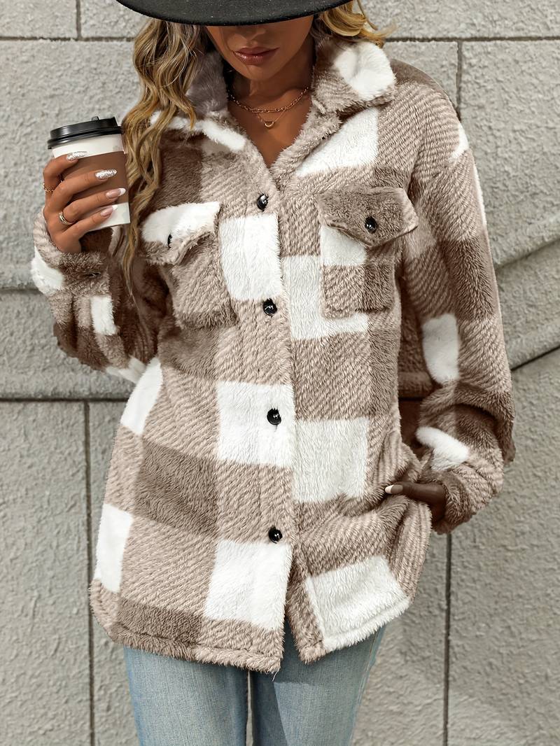 Heidi-Mode | Karo Fleece-Jacke - Image 12