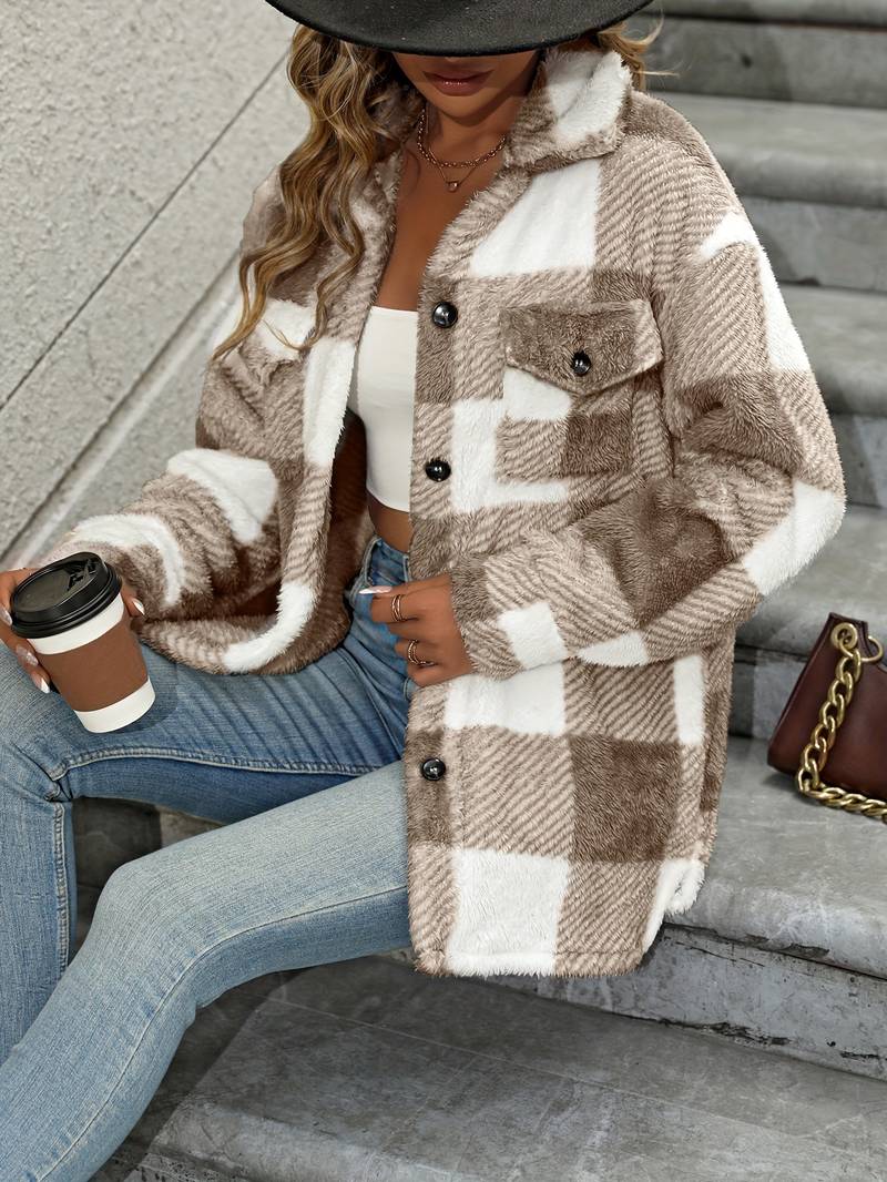 Heidi-Mode | Karo Fleece-Jacke - Image 18