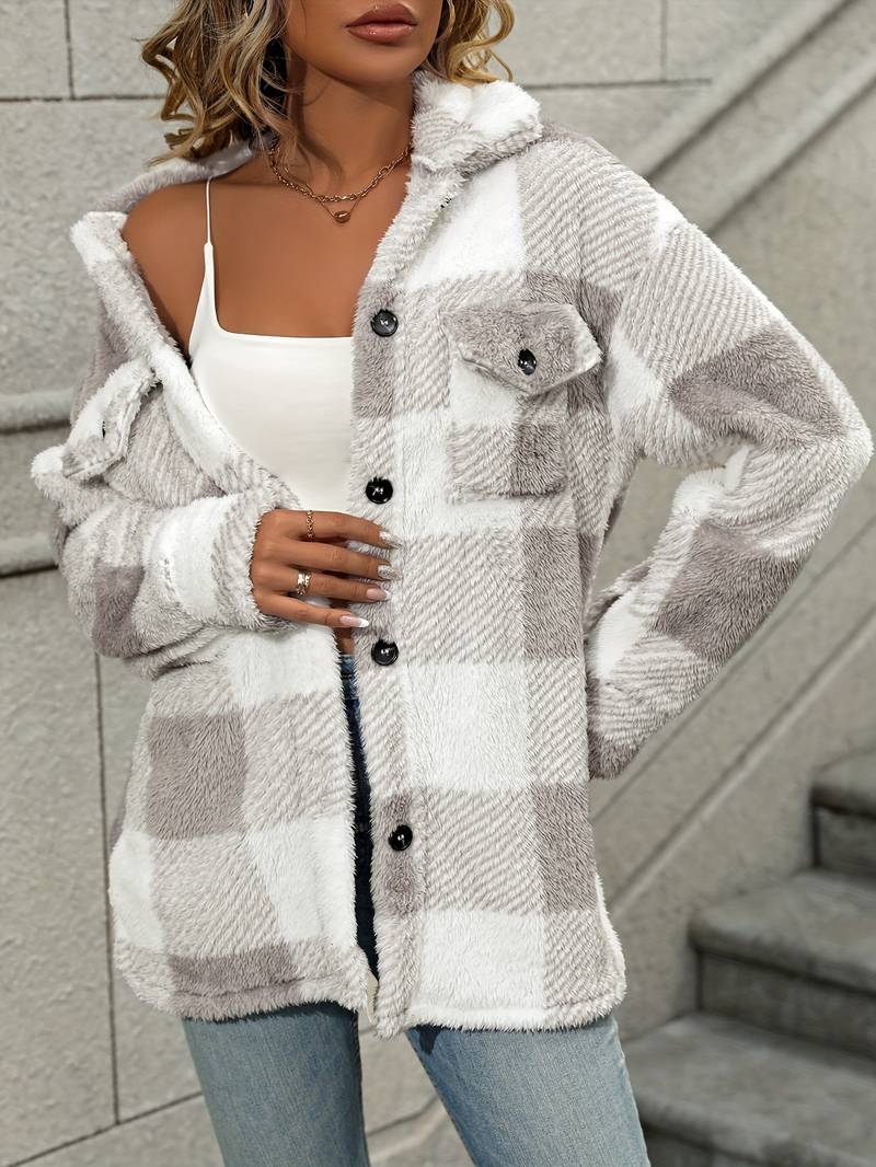 Heidi-Mode | Karo Fleece-Jacke - Image 8