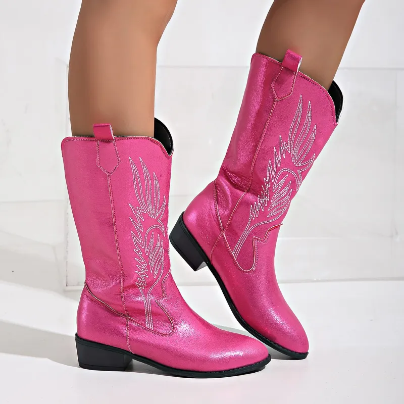 Heidi-Mode | Pu-Leder-Cowboystiefel mit Weichem Innenfutter - Image 18