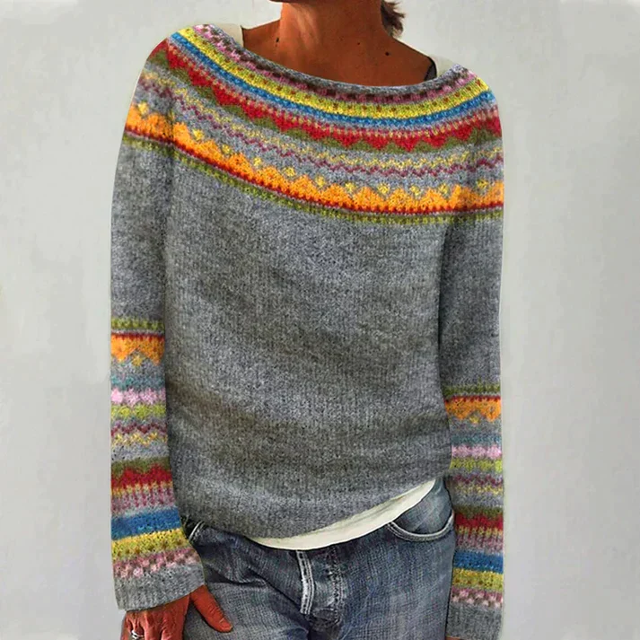 Heidi-Mode | Pullover mit Langen Ärmeln und Druck