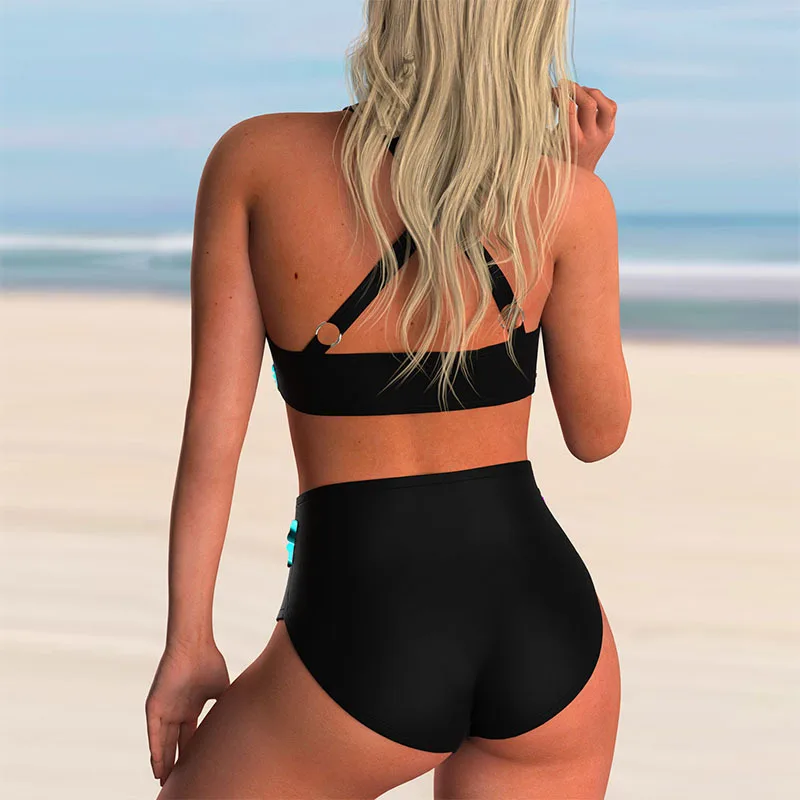 Heidi-Mode | Push Up Halter Bikini Satz mit Hoher Taille für Damen - Image 2
