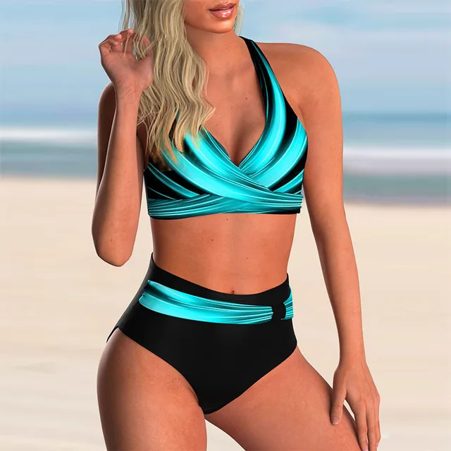 Heidi-Mode | Push Up Halter Bikini Satz mit Hoher Taille für Damen - Image 6