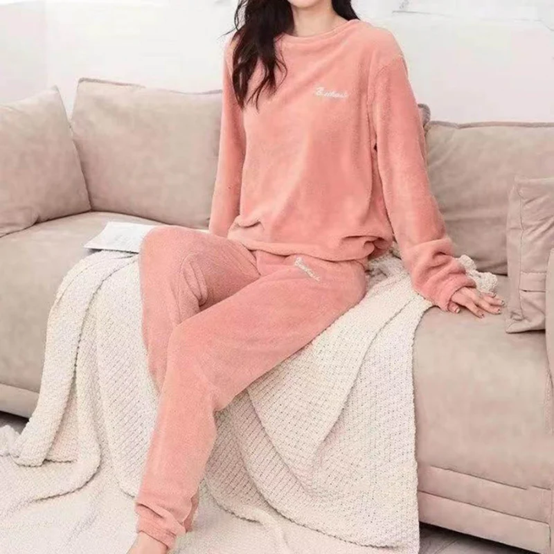 Heidi-Mode | Pyjama Set Warme Plüsch-Schlafkleidung für Damen - Image 5