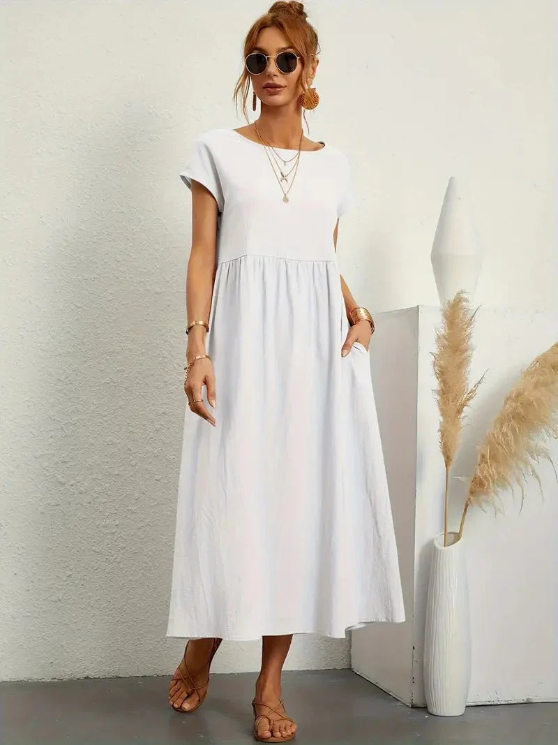 Heidi-Mode | Raffinierte Leinen Sommerkleid mit Praktischen Taschen - Image 17