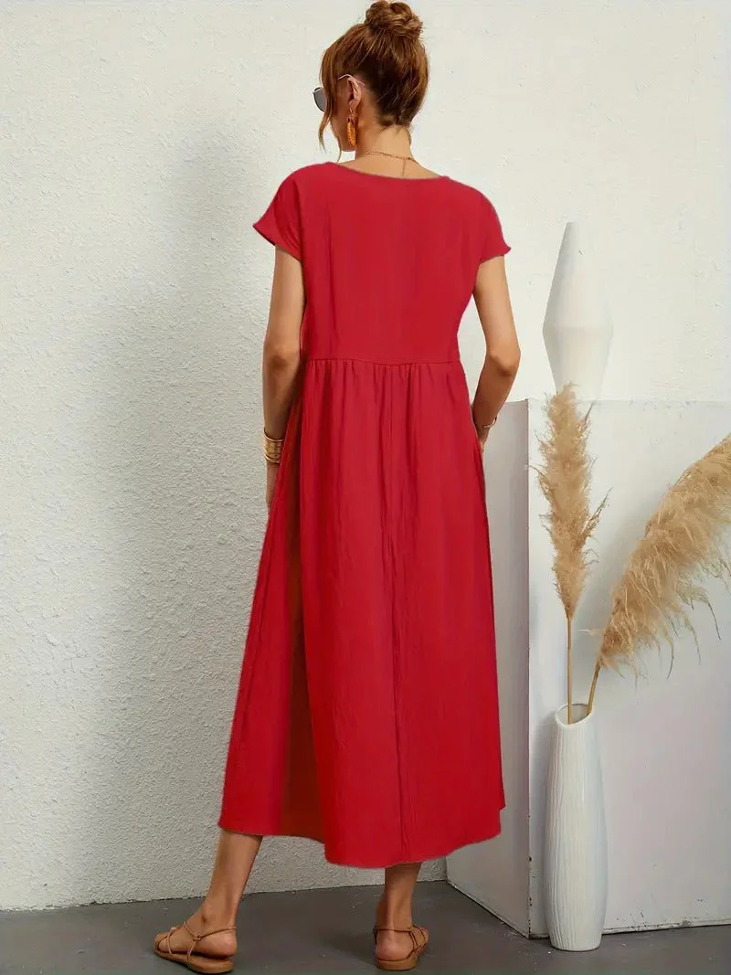 Heidi-Mode | Raffinierte Leinen Sommerkleid mit Praktischen Taschen - Image 19