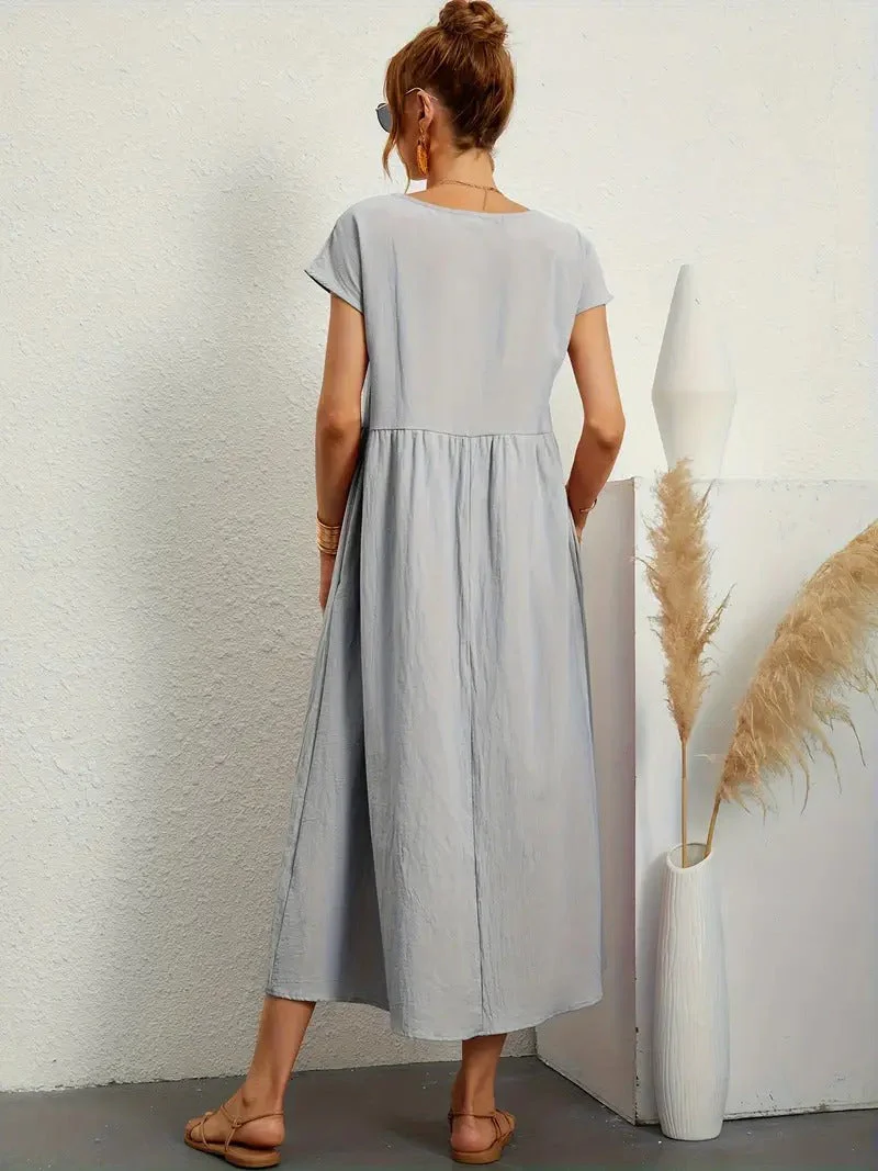 Heidi-Mode | Raffinierte Leinen Sommerkleid mit Praktischen Taschen - Image 25