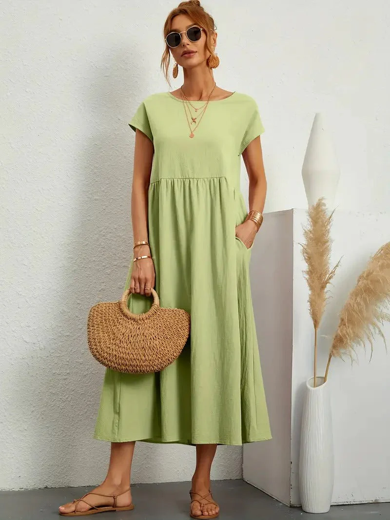 Heidi-Mode | Raffinierte Leinen Sommerkleid mit Praktischen Taschen - Image 37