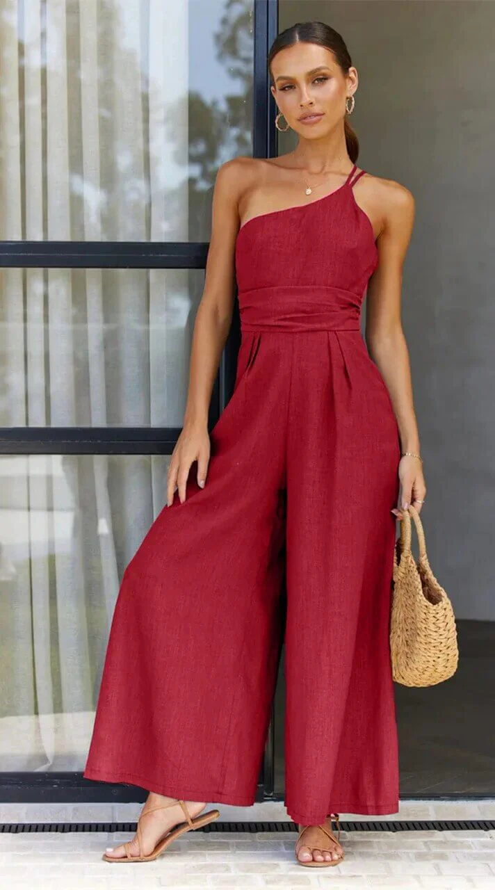 Heidi-Mode | Rückenausschnitt Doppelte Bande Jumpsuit - Image 3