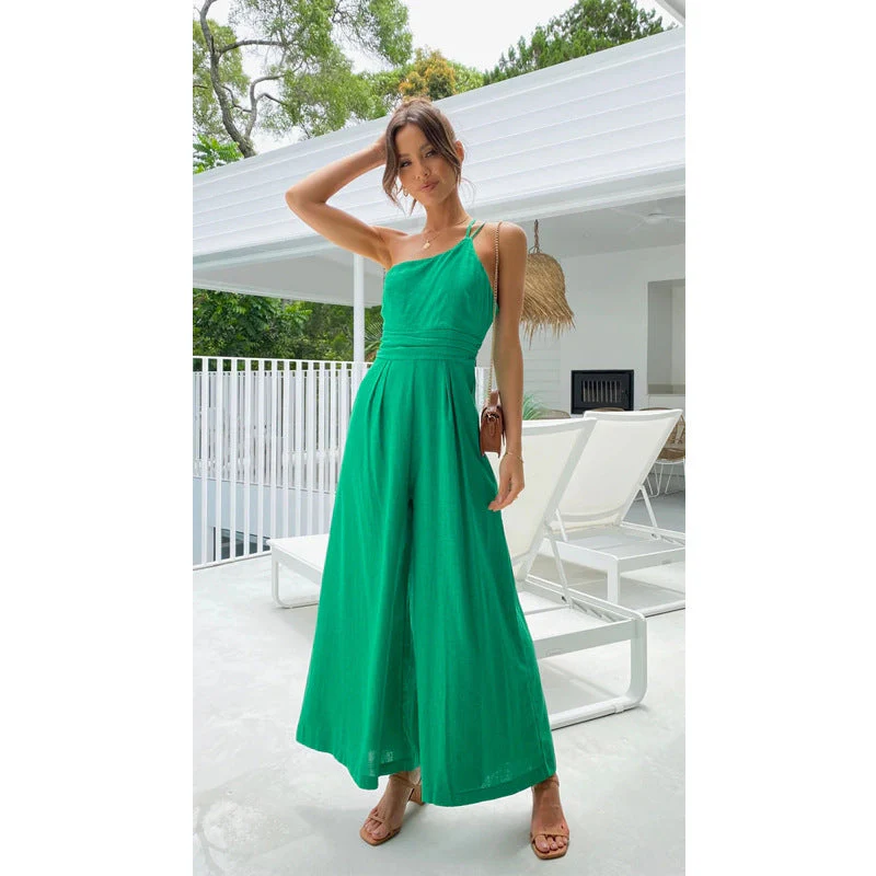 Heidi-Mode | Rückenausschnitt Doppelte Bande Jumpsuit - Image 8