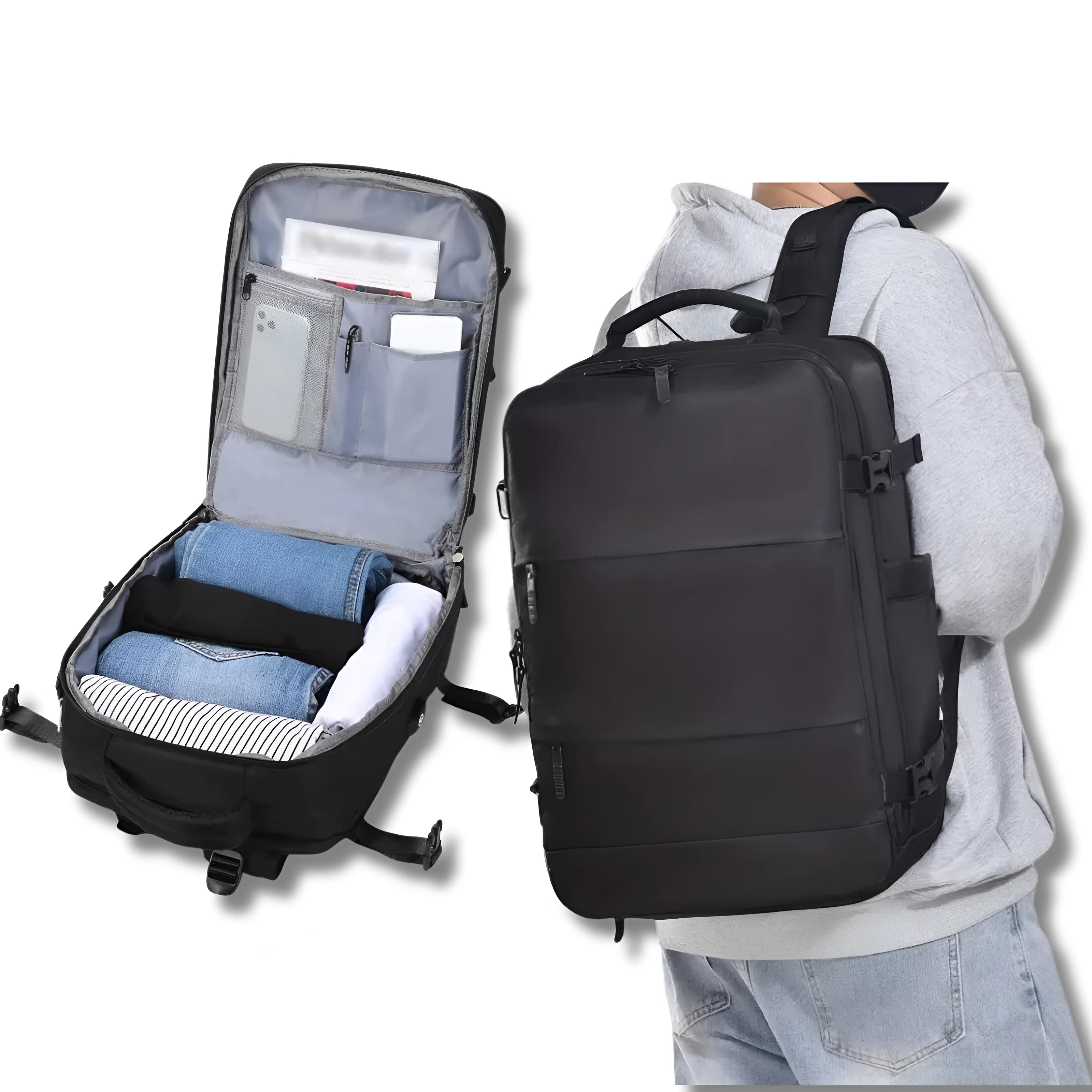 Heidi-Mode | Reiserucksack mit Viel Stauraum und Usb-Ladeanschluss - Image 3