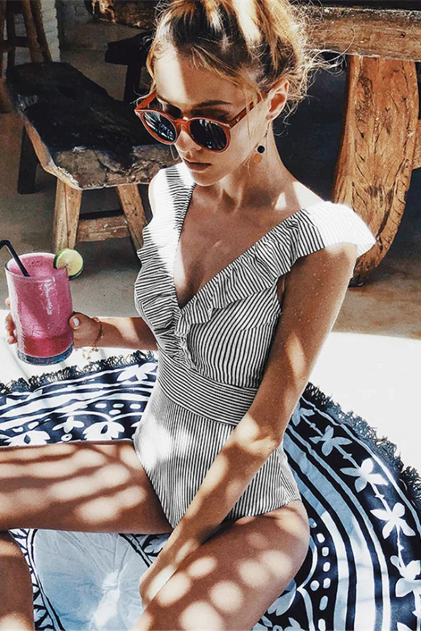 Heidi-Mode | Retro Badeanzug Retro Print Badeanzug - Image 8