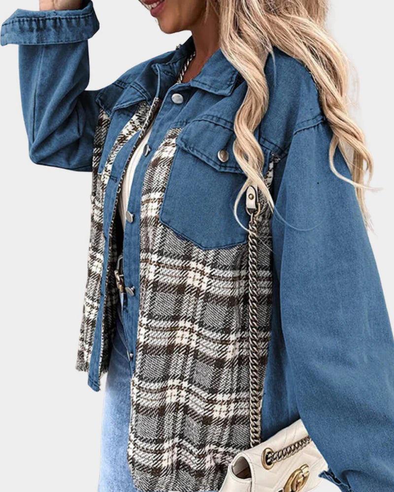 Heidi-Mode | Retro Jeansjacke für Damen - Modische Jeansstoffjacke - Image 2