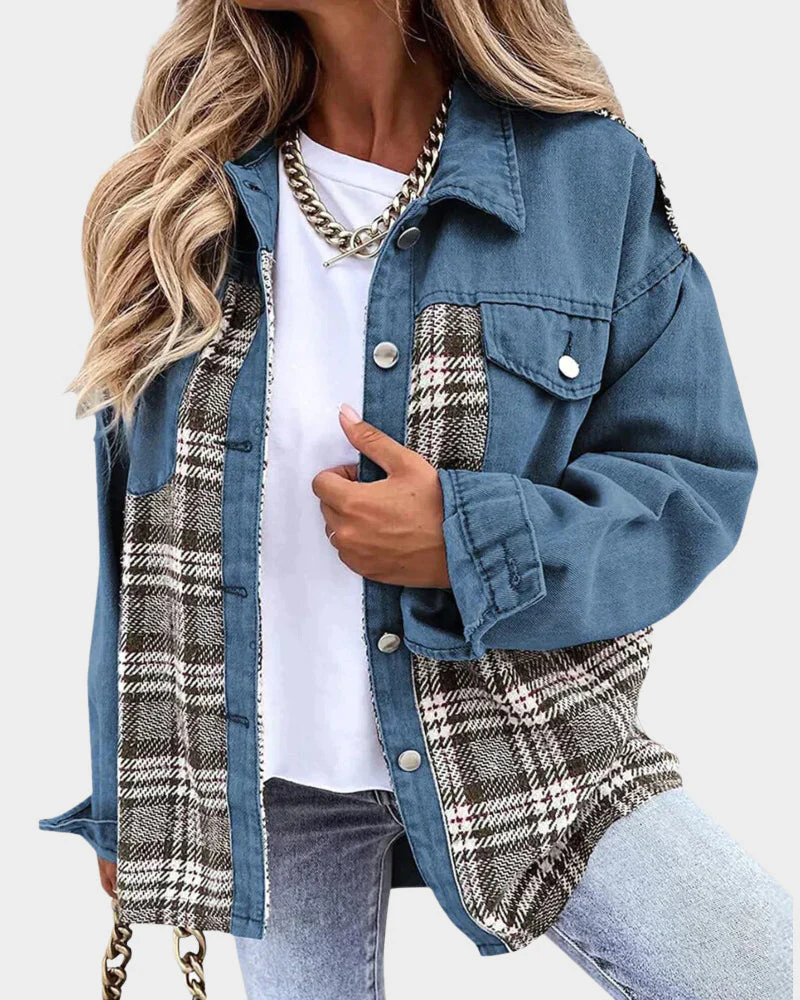 Heidi-Mode | Retro Jeansjacke für Damen - Modische Jeansstoffjacke - Image 6