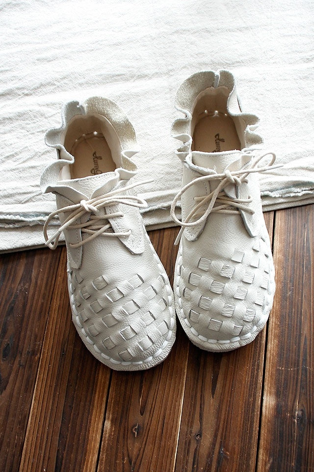 Heidi-Mode | Retro Künstlerisch Echtes Leder Damen Schuhe - Image 4