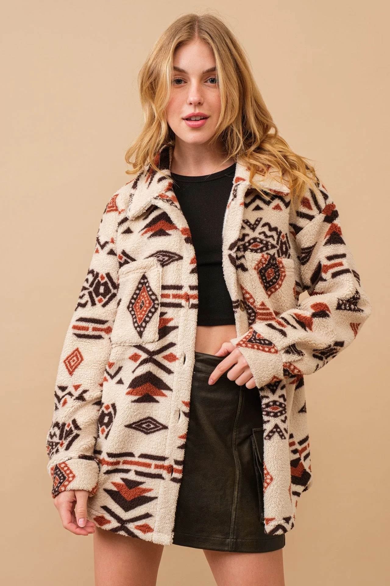 Heidi-Mode | Retro Plüschjacke mit Reverskragen - Image 2
