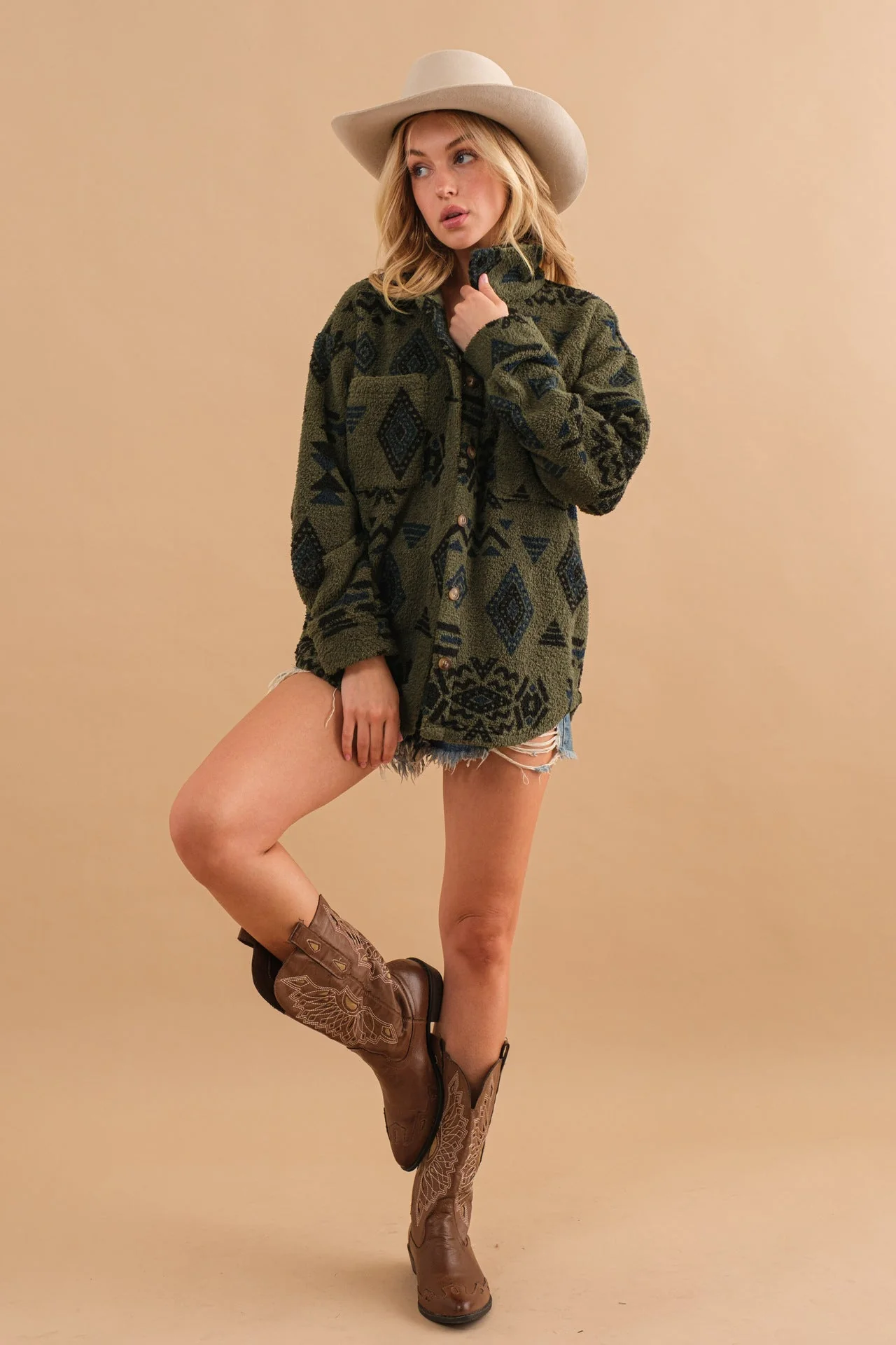 Heidi-Mode | Retro Plüschjacke mit Reverskragen - Image 4