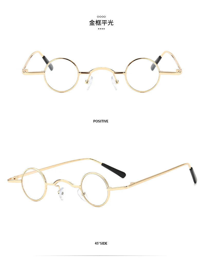 Heidi-Mode | Retro Sonnenbrille mit Kleinem Runden Rahmen für Herren - Image 10