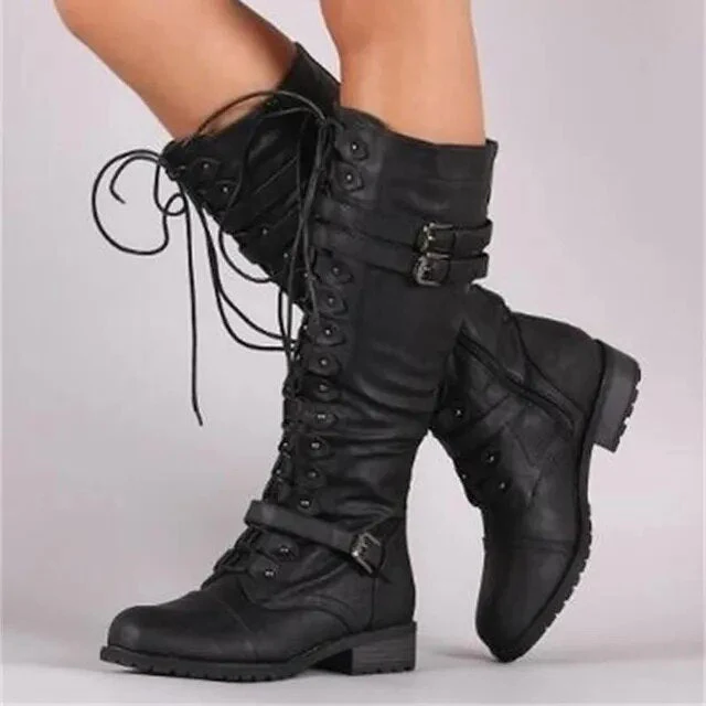 Heidi-Mode | Retro Schnürstiefel mit Schnalle - Image 2