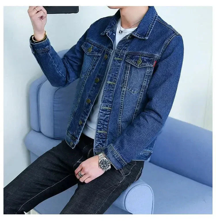 Heidi-Mode | Revers Denim Jacke Herren - Image 10