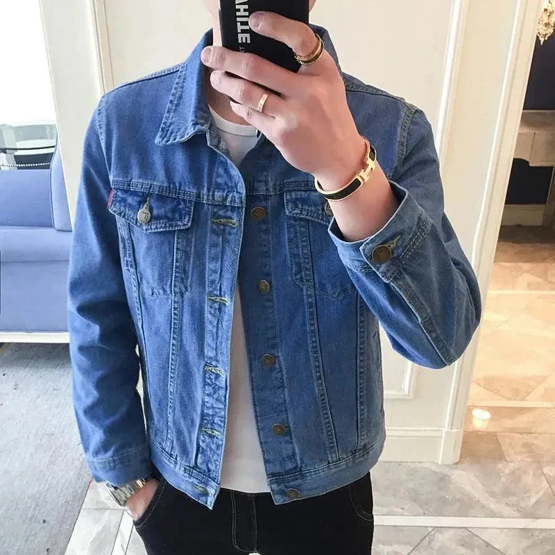 Heidi-Mode | Revers Denim Jacke Herren - Image 3