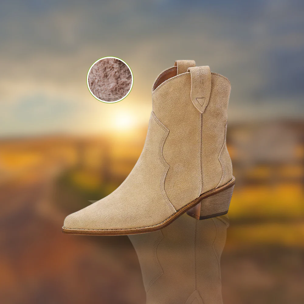 Heidi-Mode | Rindsleder Damen Wildleder Damen Stiefel mit Absatz - Image 10