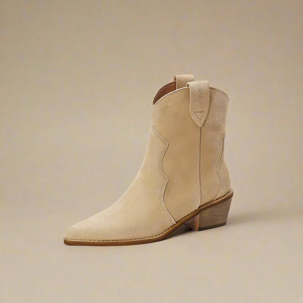 Heidi-Mode | Rindsleder Damen Wildleder Damen Stiefel mit Absatz - Image 13