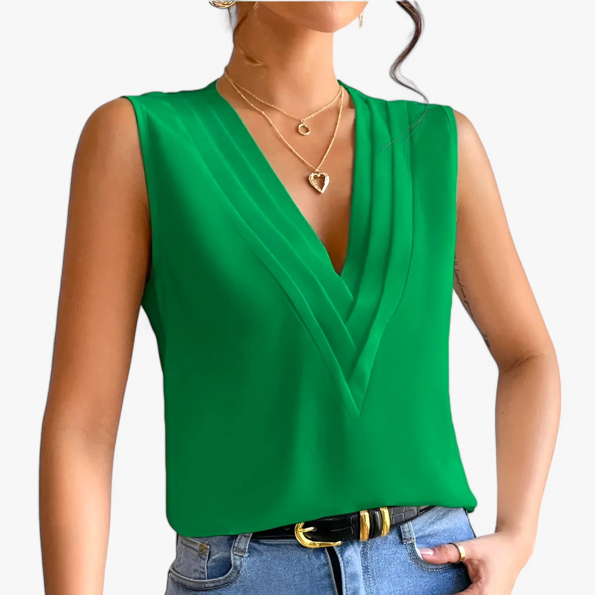 Heidi-Mode | Ärmellose Bluse für Mühelosen Komfort - Image 4