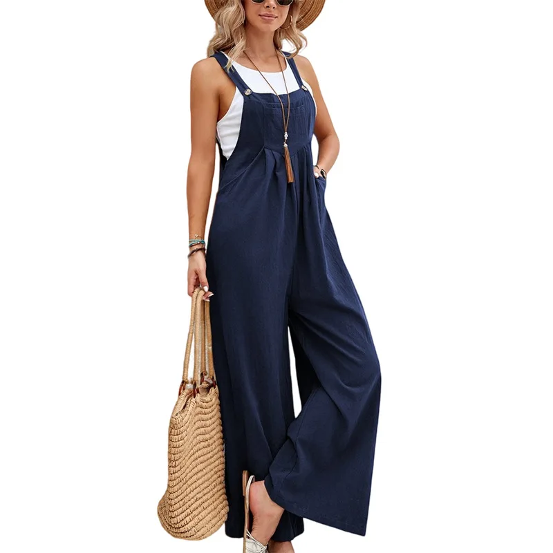 Heidi-Mode | Ärmellose Latzhose Lässig Jumpsuit - Image 8
