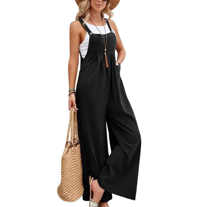 Heidi-Mode | Ärmellose Latzhose Lässig Jumpsuit - Image 9