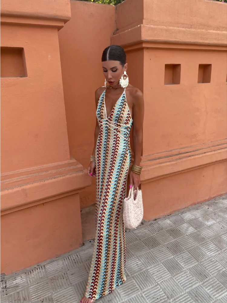 Heidi-Mode | Ärmelloses Kleid mit V-Ausschnitt