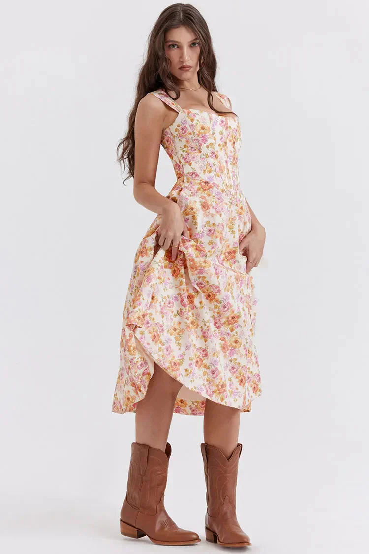 Heidi-Mode | Ärmelloses Korsatz Kleid Sommerkleid - Image 3