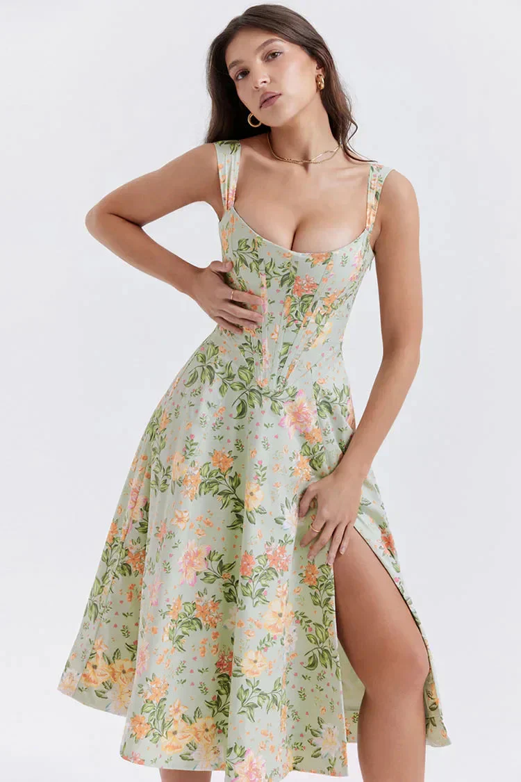 Heidi-Mode | Ärmelloses Korsatz Kleid Sommerkleid - Image 5